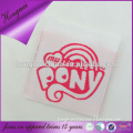 girls center fold woven labels from garment label machine